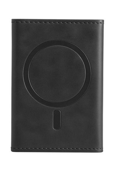 Mey İthalat®  Tema Magsafe Deri Kartlık - Siyah