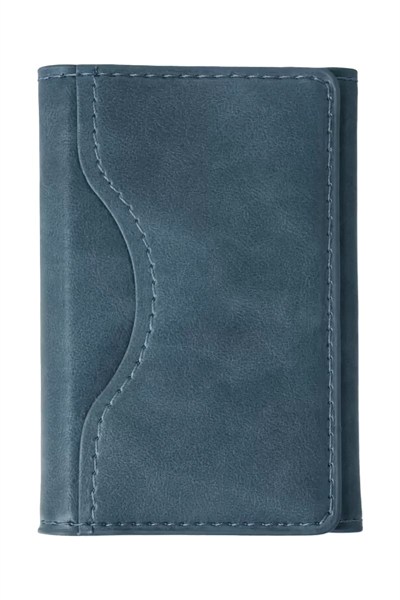 Mey İthalat®  Tema Magsafe Deri Kartlık - Açık Mavi