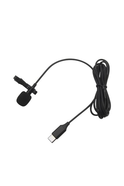 Mey İthalat®  Type-C 2 Metre Double Mikrofon - Siyah