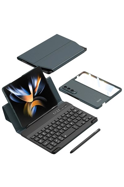 Mey İthalat®  Universal Universal Kılıf Fold Klavye - Koyu Yeşil