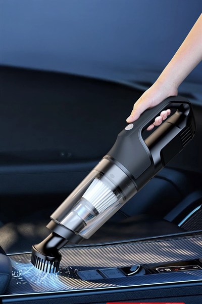 Mey İthalat®  VC006 50W 4000 mAh Bataryalı Kablosuz Çok Fonksiyonlu Araç Süpürge - Siyah