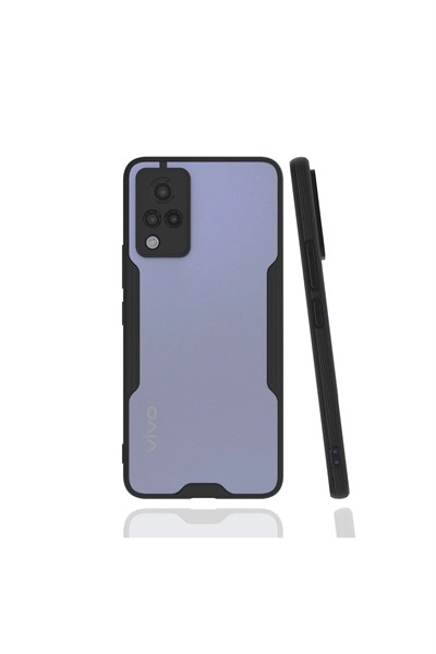 Mey İthalat®  Vivo V21 Kılıf Platin Silikon - Siyah