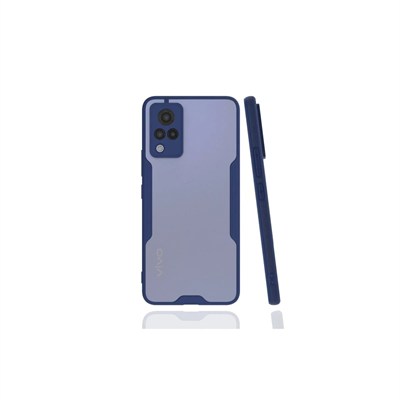 Mey İthalat®  Vivo V21 Kılıf Platin Silikon - Lacivert