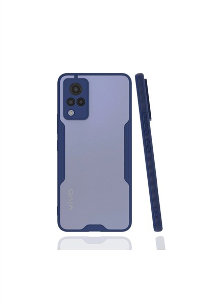 Mey İthalat®  Vivo V21 Kılıf Platin Silikon - Lacivert