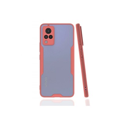 Mey İthalat®  Vivo V21 Kılıf Platin Silikon - Pembe