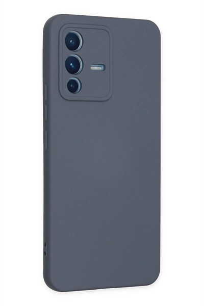 Mey İthalat®  Vivo V23 5G Kılıf Nano içi Kadife Silikon - Gri
