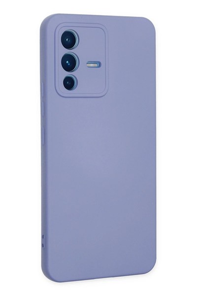 Mey İthalat®  Vivo V23 5G Kılıf Nano içi Kadife Silikon - Lila