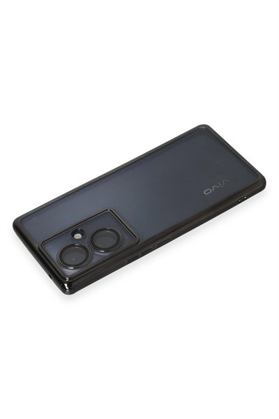Mey İthalat®  Vivo V29 Lite Kılıf  Lensli Silikon - Siyah