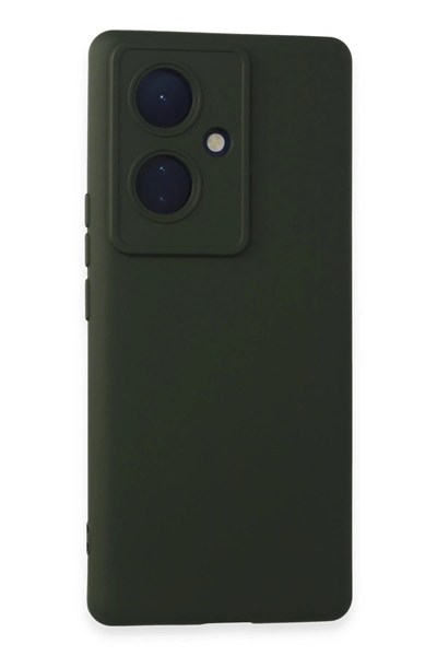 Mey İthalat®  Vivo V29 Lite Kılıf Nano içi Kadife Silikon - Koyu Yeşil