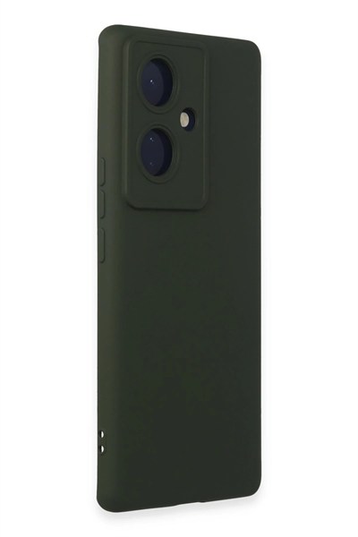 Mey İthalat®  Vivo V29 Lite Kılıf Nano içi Kadife Silikon - Koyu Yeşil