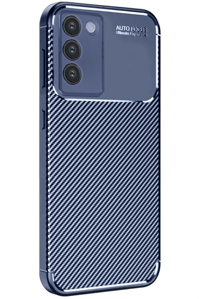 Mey İthalat®  Vivo V30 Lite 4G Kılıf Auto Focus Karbon Kapak - Lacivert