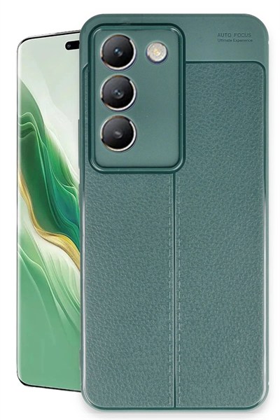 Mey İthalat®  Vivo V30 Lite 4G Kılıf Auto Focus Kapak - Koyu Yeşil