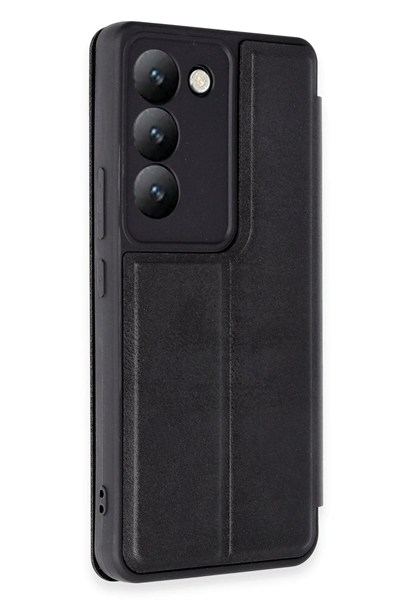 Mey İthalat®  Vivo V30 Lite 4G Kılıf Flip Cover - Siyah