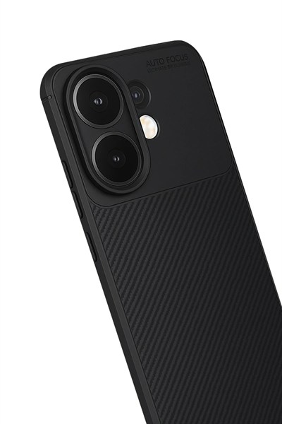 Mey İthalat®  Vivo V60 5G Auto Focus Karbon Kapak - Siyah
