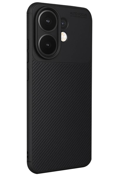 Mey İthalat®  Vivo V60 5G Auto Focus Karbon Kapak - Siyah