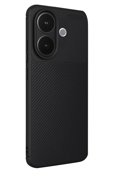 Mey İthalat®  Vivo V60 Lite Auto Focus Karbon Kapak - Siyah
