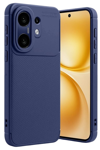 Mey İthalat®  Vivo X200 FE Auto Focus Karbon Kapak - Lacivert