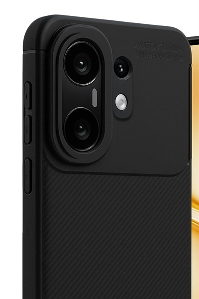 Mey İthalat®  Vivo X200 FE Auto Focus Karbon Kapak - Siyah