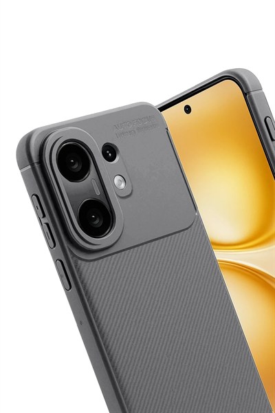 Mey İthalat®  Vivo X200 FE Auto Focus Karbon Kapak -Gri