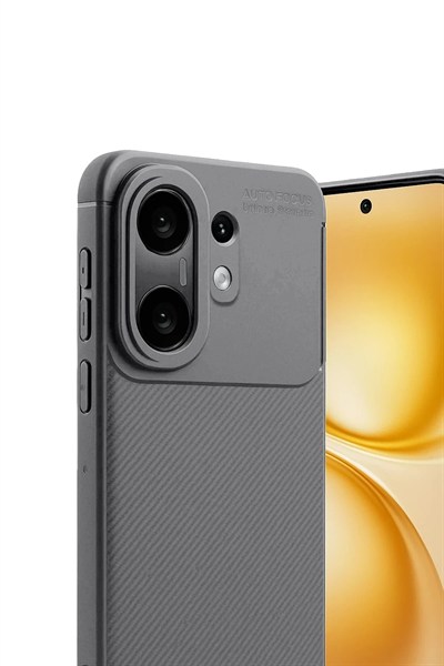 Mey İthalat®  Vivo X200 FE Auto Focus Karbon Kapak -Gri