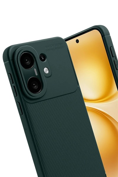 Mey İthalat®  Vivo X200 FE Auto Focus Karbon Kapak - Koyu Yeşil