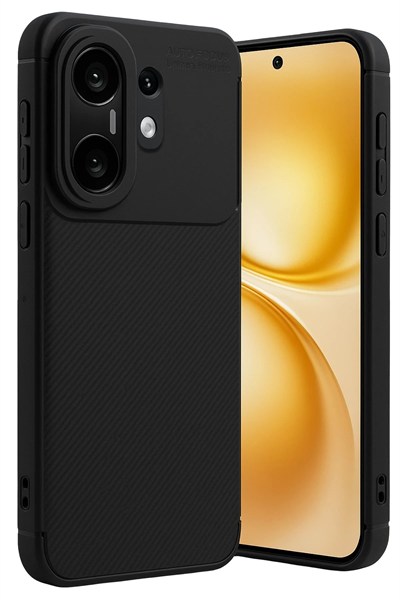 Mey İthalat®  Vivo X200 FE Auto Focus Karbon Kapak - Siyah