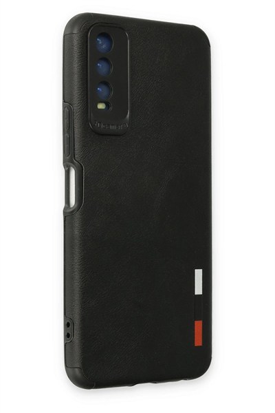 Mey İthalat®  Vivo Y11S Kılıf Loop Deri Silikon - Siyah