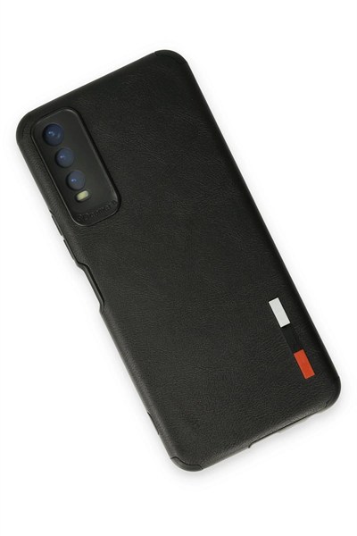 Mey İthalat®  Vivo Y11S Kılıf Loop Deri Silikon - Siyah