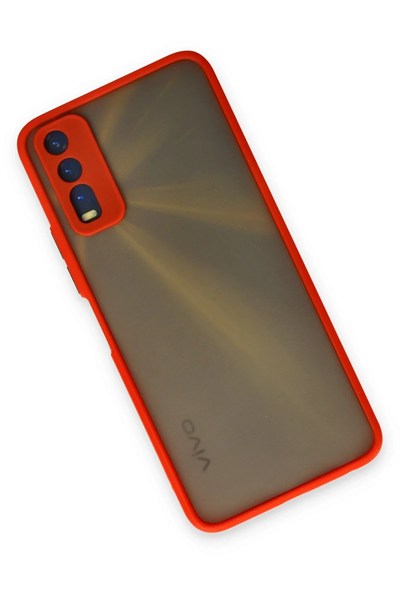 Mey İthalat®  Vivo Y11S Kılıf Montreal Silikon Kapak - Kırmızı