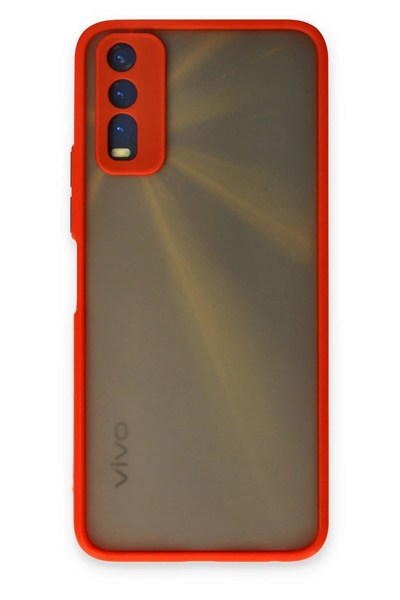 Mey İthalat®  Vivo Y11S Kılıf Montreal Silikon Kapak - Kırmızı