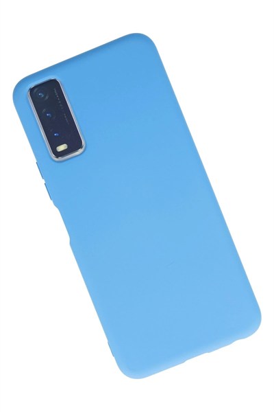 Mey İthalat®  Vivo Y11S Kılıf Nano içi Kadife Silikon - Mavi
