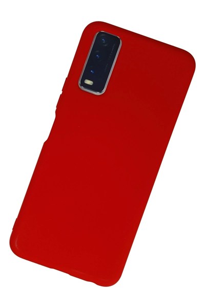 Mey İthalat®  Vivo Y11S Kılıf Nano içi Kadife Silikon - Kırmızı