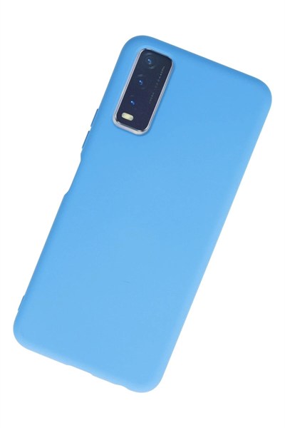 Mey İthalat®  Vivo Y11S Kılıf Nano içi Kadife Silikon - Mavi