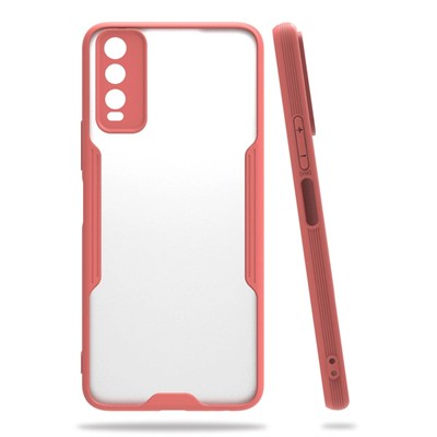 Mey İthalat®  Vivo Y11S Kılıf Platin Silikon - Pembe