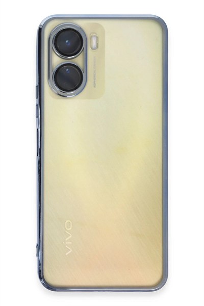 Mey İthalat®  Vivo Y16 Kılıf  Lensli Silikon - Açık Mavi