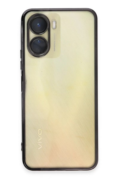 Mey İthalat®  Vivo Y16 Kılıf  Lensli Silikon - Siyah