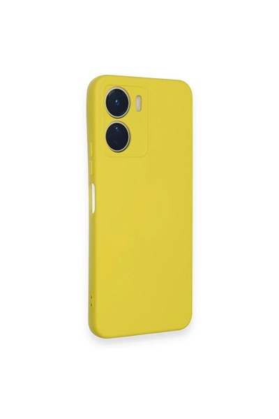Mey İthalat®  Vivo Y16 Kılıf Nano içi Kadife Silikon - Sarı