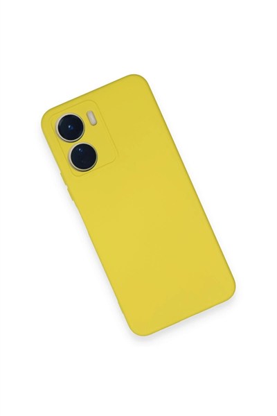 Mey İthalat®  Vivo Y16 Kılıf Nano içi Kadife Silikon - Sarı