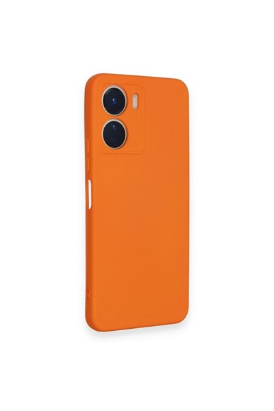 Mey İthalat®  Vivo Y16 Kılıf Nano içi Kadife Silikon - Turuncu