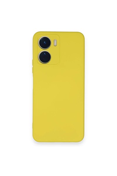 Mey İthalat®  Vivo Y16 Kılıf Nano içi Kadife Silikon - Sarı