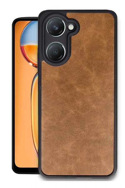 Mey İthalat®  Vivo Y18 Kılıf Aras Deri Kapak - Taba