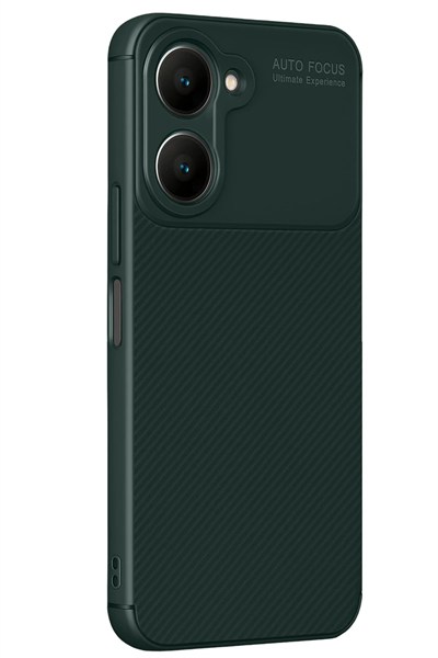 Mey İthalat®  Vivo Y18 Kılıf Auto Focus Karbon Kapak - Koyu Yeşil