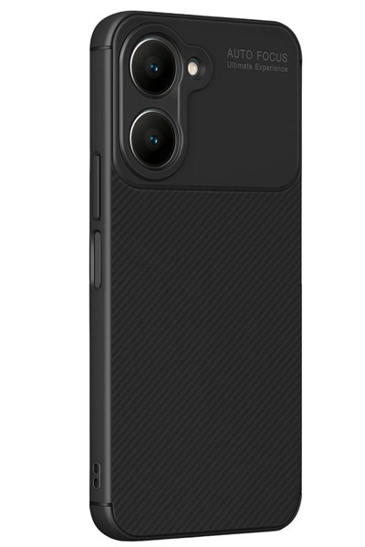 Mey İthalat®  Vivo Y18 Kılıf Auto Focus Karbon Kapak - Siyah
