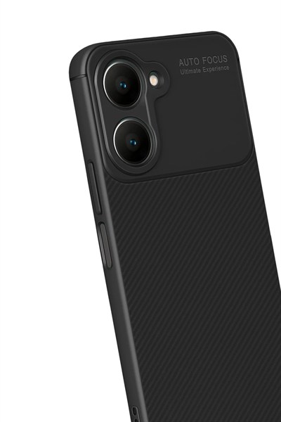 Mey İthalat®  Vivo Y18 Kılıf Auto Focus Karbon Kapak - Siyah
