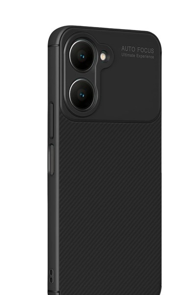 Mey İthalat®  Vivo Y18 Kılıf Auto Focus Karbon Kapak - Siyah