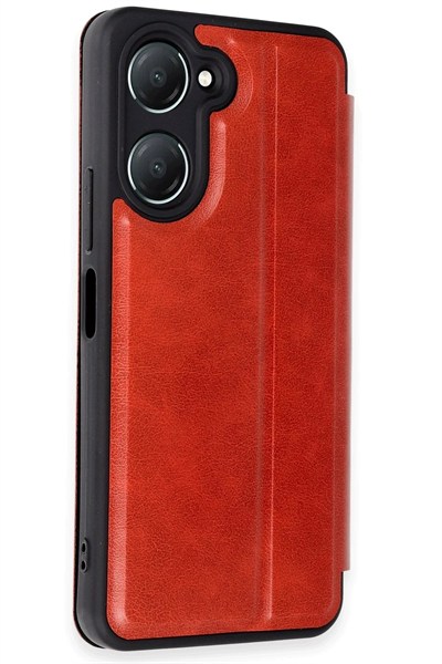 Mey İthalat®  Vivo Y18 Kılıf Flip Cover - Kırmızı