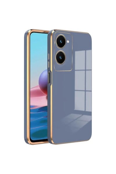 Mey İthalat®  Vivo Y18 Kılıf Volet Silikon - Mavi
