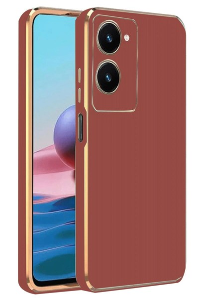 Mey İthalat®  Vivo Y18 Kılıf Volet Silikon - Kırmızı