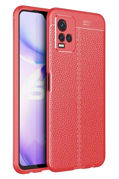 Mey İthalat®  Vivo Y21S Kılıf Auto Focus Kapak - Kırmızı