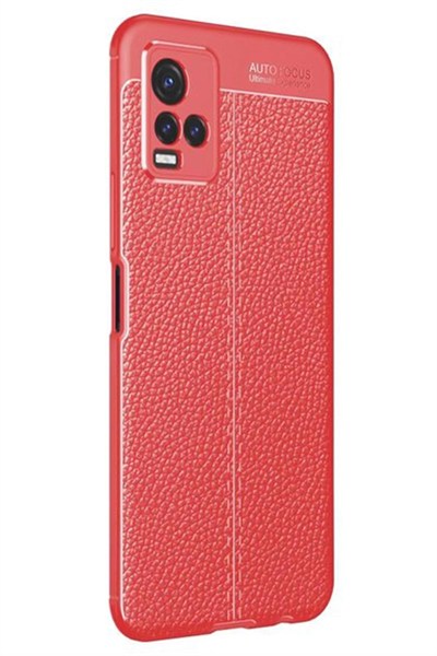 Mey İthalat®  Vivo Y21S Kılıf Auto Focus Kapak - Kırmızı